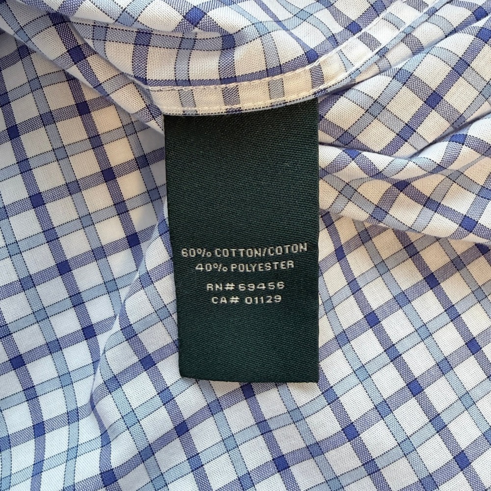 Lauren Ralph Lauren Button Down Top Plaid Preppy Old Money Nautical Women's M - Picture 10 of 13